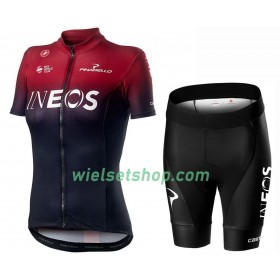 Fietskleding Dames (Fietsshirt + Fietsbroek Kort) 2019 TEAM INEOS N001